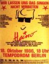 Tourposter: Berlin, Tempodrom 1986