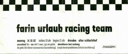 Farin Urlaub am 14.10.2002 in Dresden 