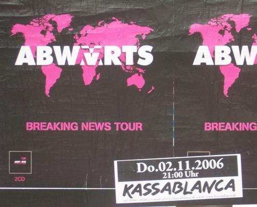 Abwärts: Breaking News: Tourposter: Jena