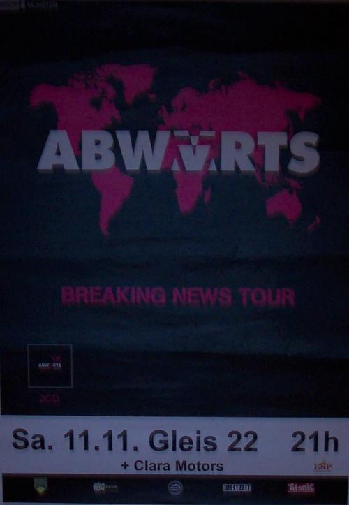 Abwärts: Breaking News: Tourposter: Münster
