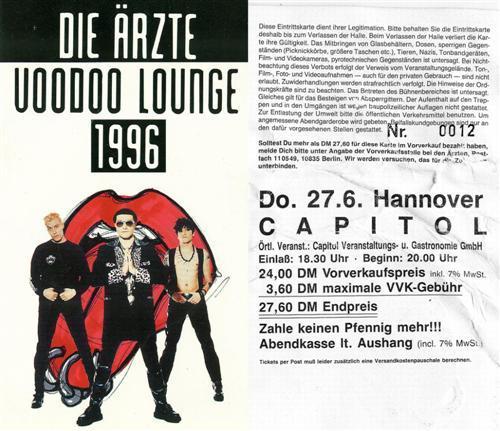 Voodoo Lounge: Ticket: Hannover