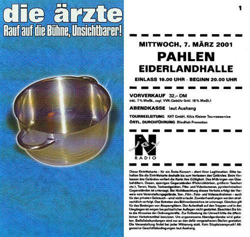 Rauf auf die Bühne, Unsichtbarer!: Ticket: Pahlen