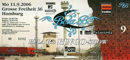 Bela B: Bela B.s Bingo-Show: Ticket: Hamburg, Große Freiheit